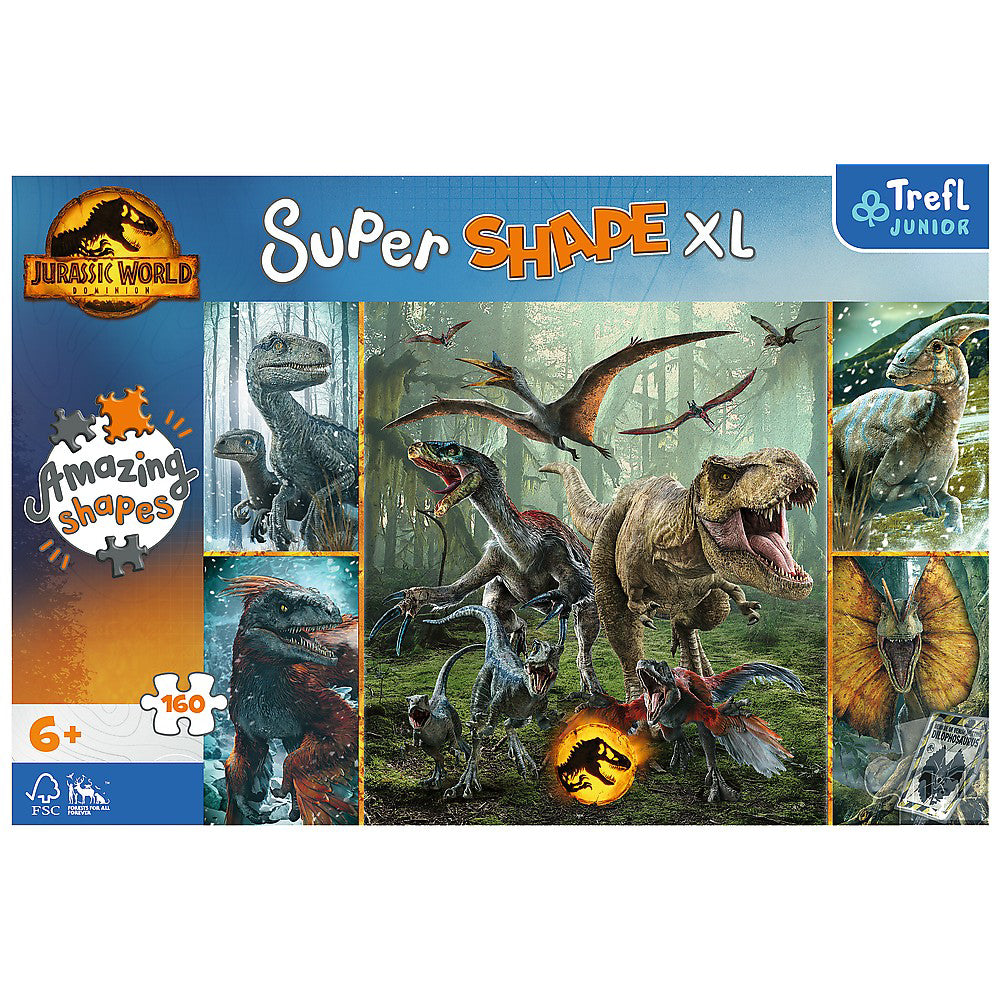 PUZZLE TREFL PRIMO SUPER SHAPE XXL 160 JURASSIC WORLD DINOZAURI NEOBISNUITI