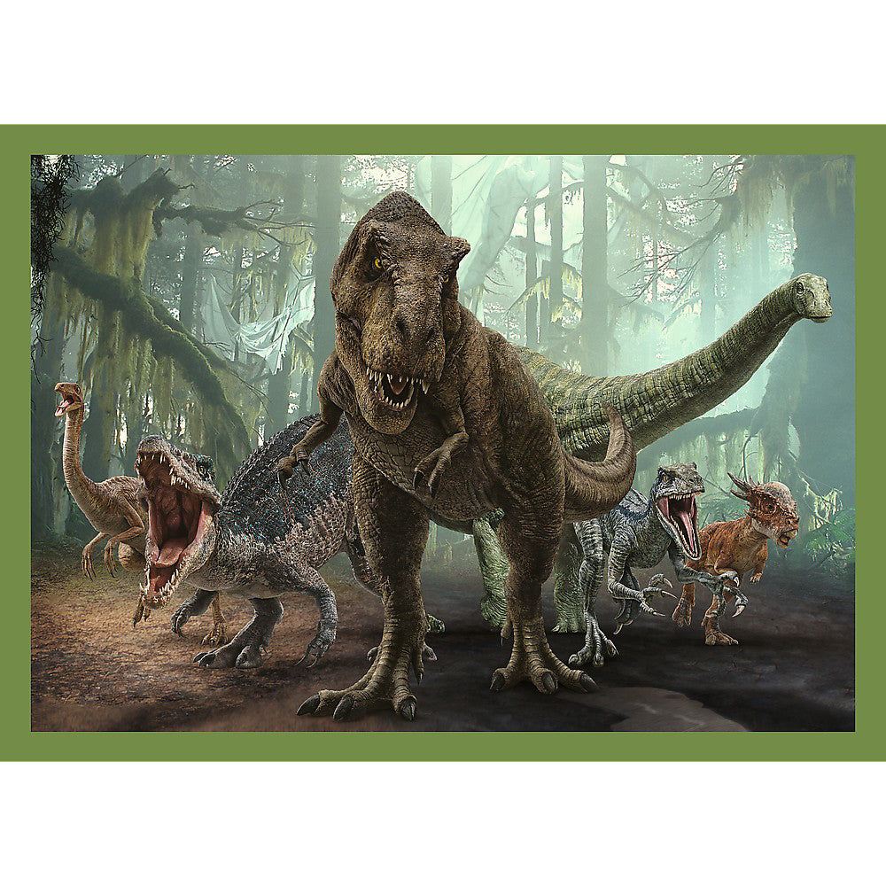 PUZZLE TREFL JURASSIC WORLD 4IN1 IN LUMEA DINOZAURILOR