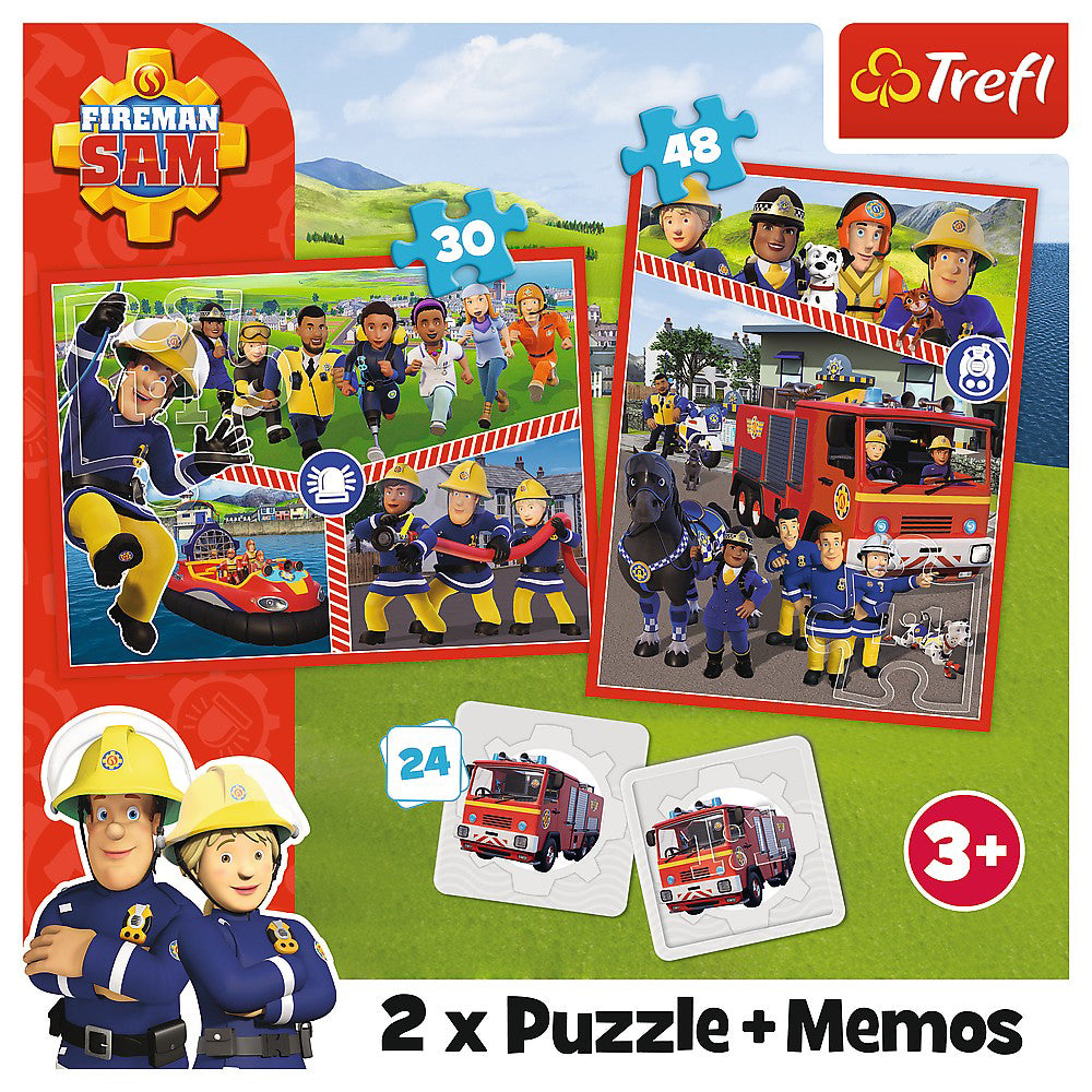 PUZZLE TREFL 2IN1 MEMO POMPIERUL SAM ECHIPA POMPIERILOR