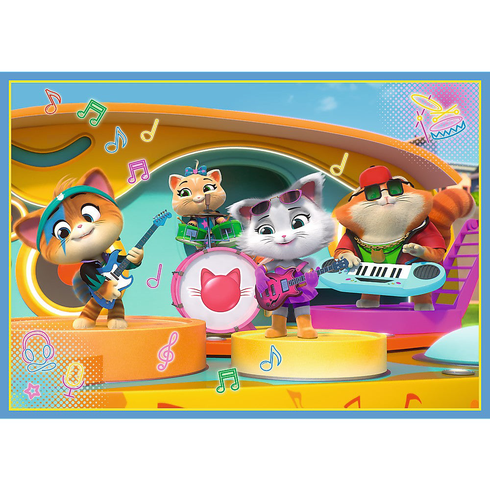PUZZLE TREFL 44 CATS 4IN1 ECHIPA PISICILOR