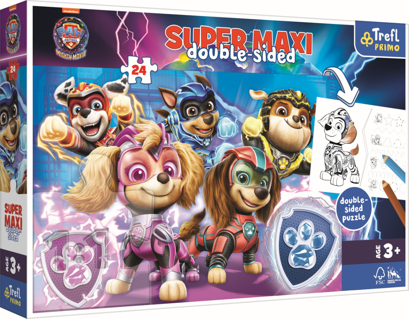 PUZZLE TREFL PRIMO 24 SUPER MAXI PATRULA CATELUSILOR ECHIPA IN ACTIUNE