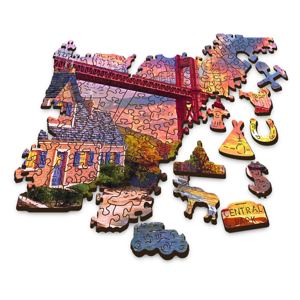 PUZZLE TREFL DIN LEMN 1000 PIESE APUS LA GOLDEN GATE