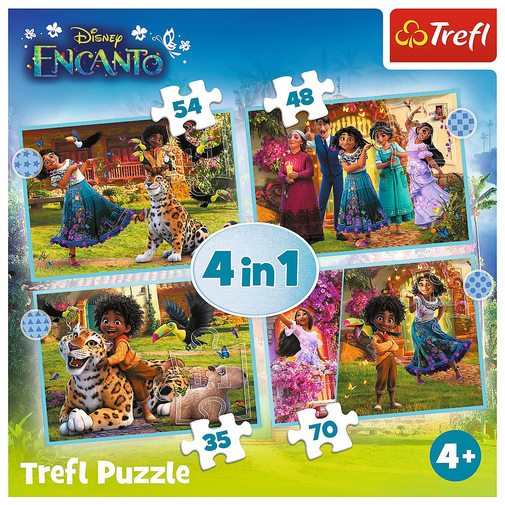 PUZZLE TREFL 4IN1 ENCANTO LUMEA MAGICA