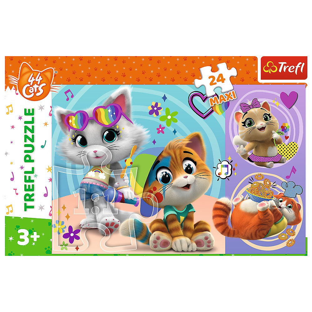 PUZZLE TREFL 24 MAXI 44 DE PISICI PISICILE FERICITE