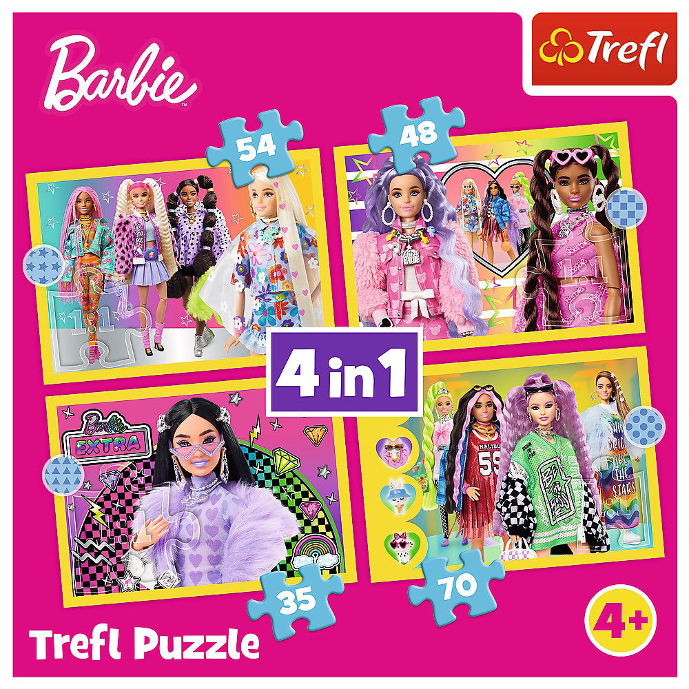 PUZZLE TREFL 4IN1 BARBIE MINUNATA LUME