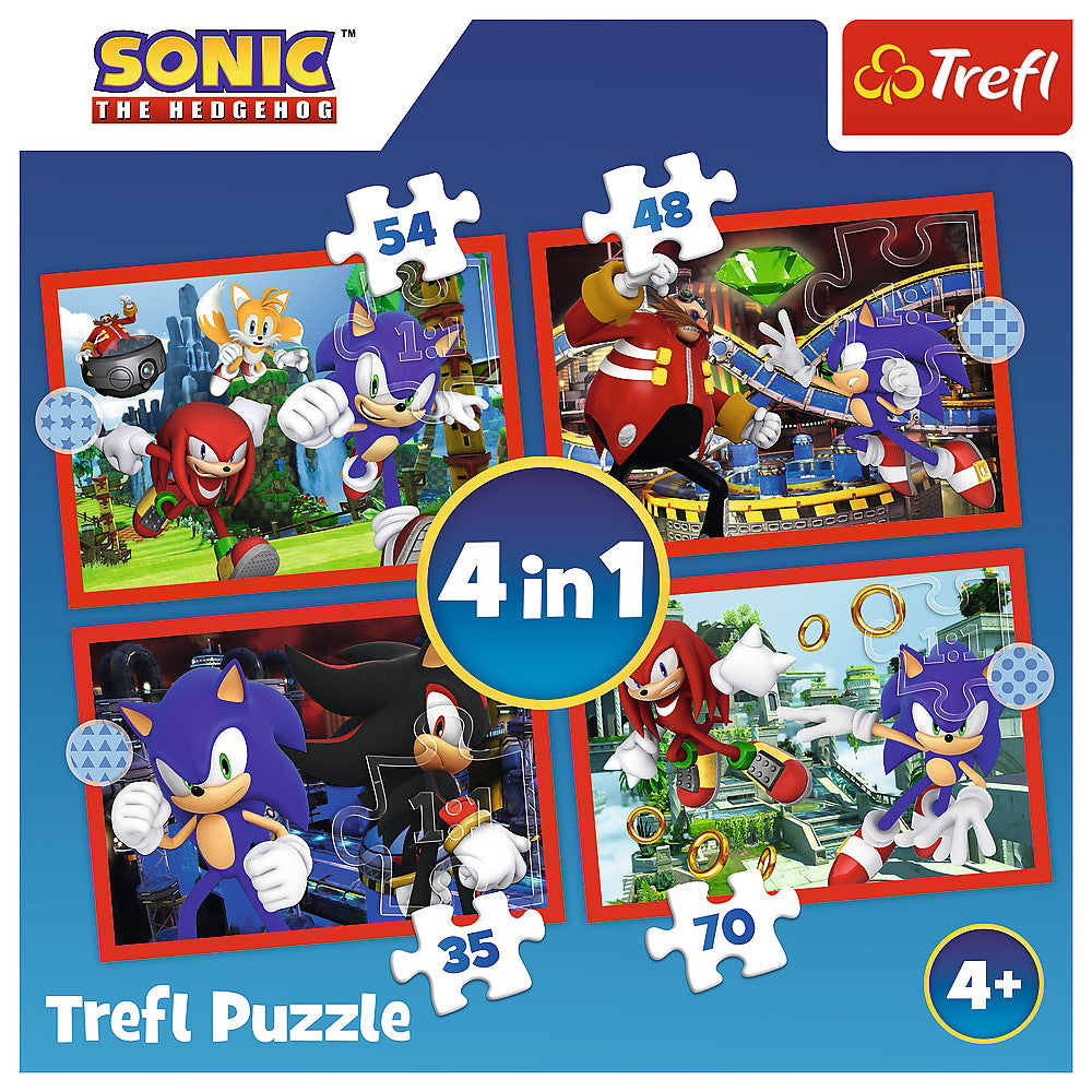 PUZZLE TREFL 4IN1 SONIC AVENTURILE LUI SONIC