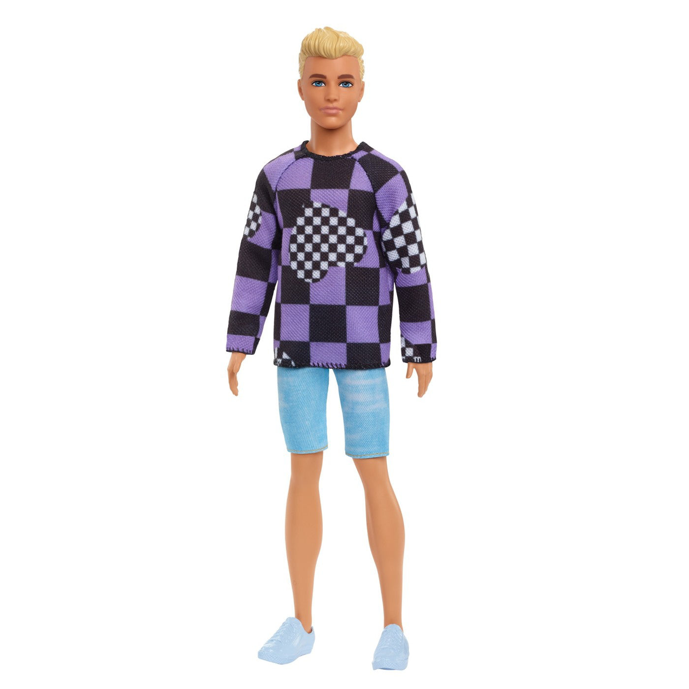 BARBIE PAPUSA BAIAT FASHIONISTAS BLOND CU BLUZA CU IMPRIMEU GEOMETRIC