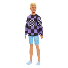 BARBIE PAPUSA BAIAT FASHIONISTAS BLOND CU BLUZA CU IMPRIMEU GEOMETRIC