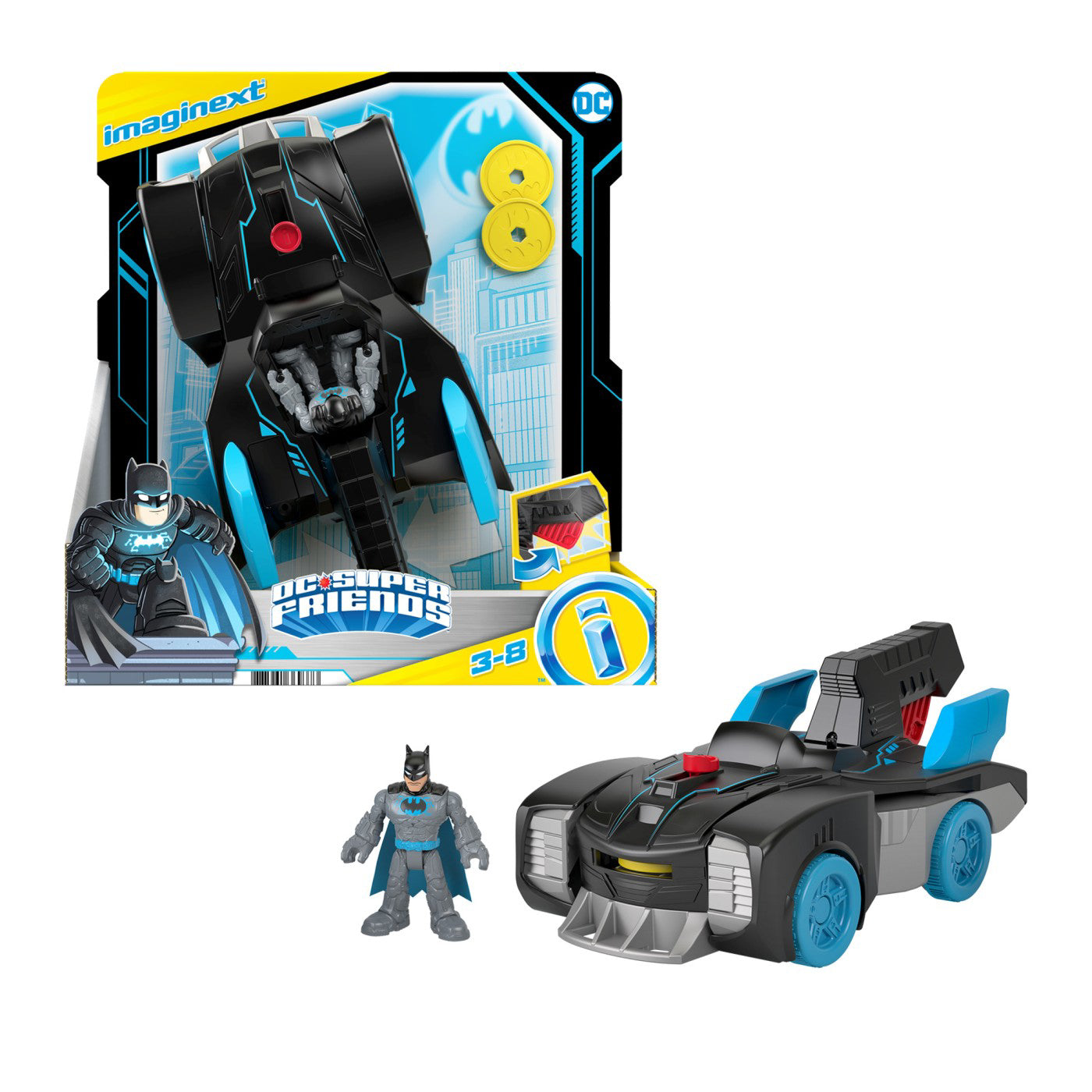 IMAGINEXT DC SUPER FRIENDS VEHICUL CU FIGURINA BAT-TECH BATMOBIL