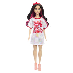 PAPUSA BARBIE FASHIONISTA BRUNETA CU ROCHITA SPORT
