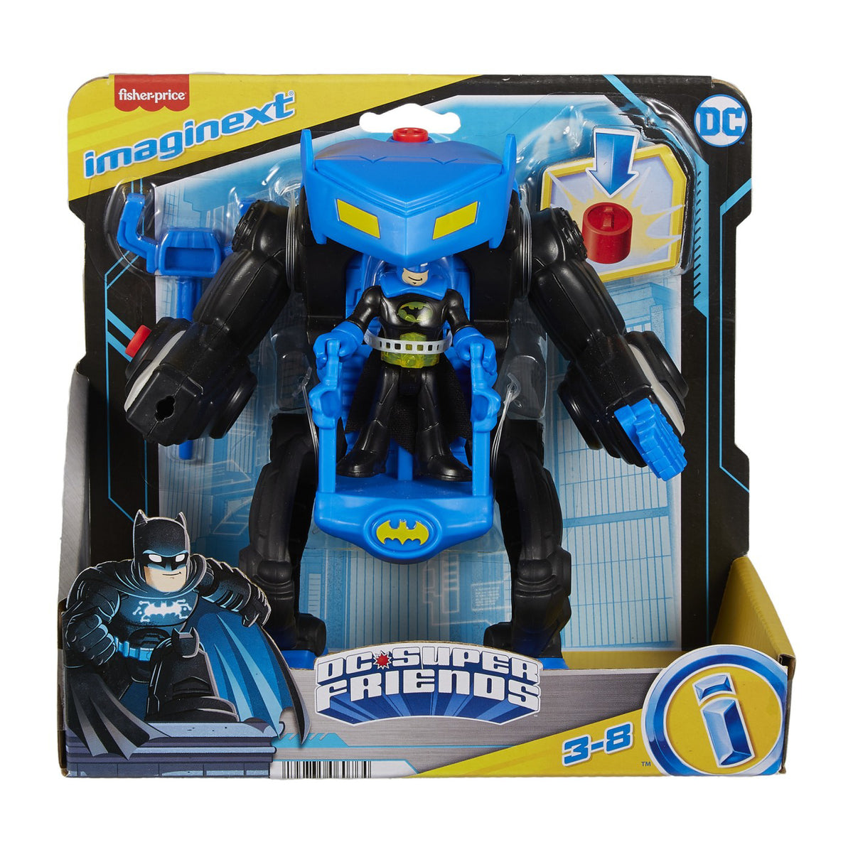 FISHER PRICE IMAGINEXT DC SUPER FRIENDS VEHICUL CU FIGURINA BATMAN