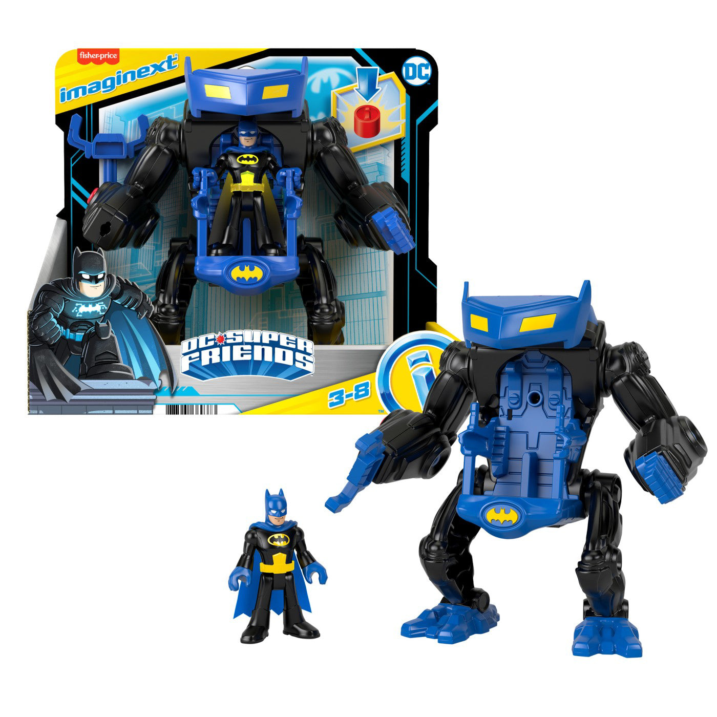 FISHER PRICE IMAGINEXT DC SUPER FRIENDS VEHICUL CU FIGURINA BATMAN