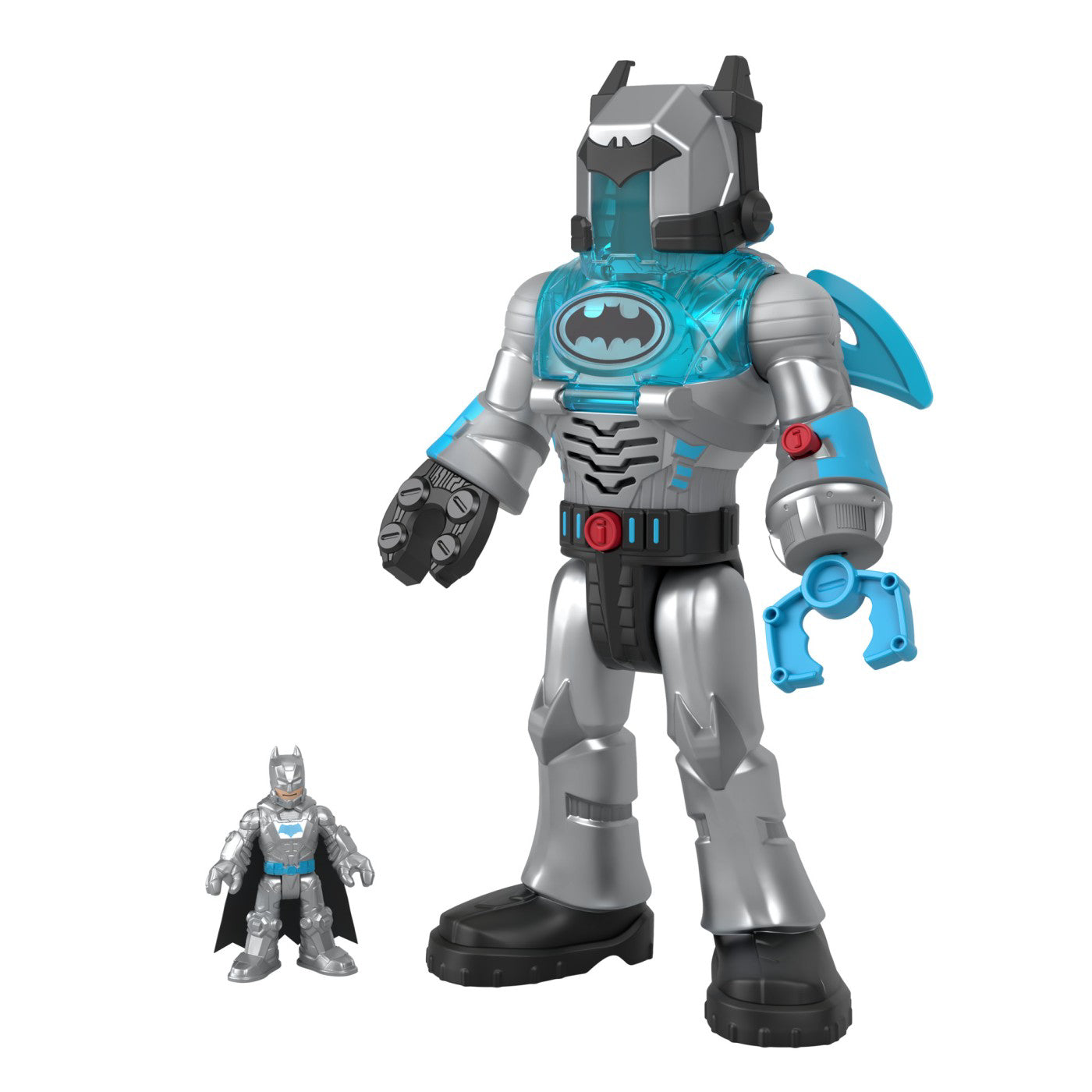 FISHER PRICE IMAGINEXT DC SUPER FRIENDS ROBOT BATMAN IN COSTUM GRI 30CM