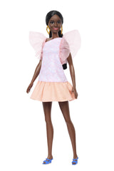 PAPUSA BARBIE FASHIONISTA  AFRO-AMERICANA CU ROCHIE PEACH