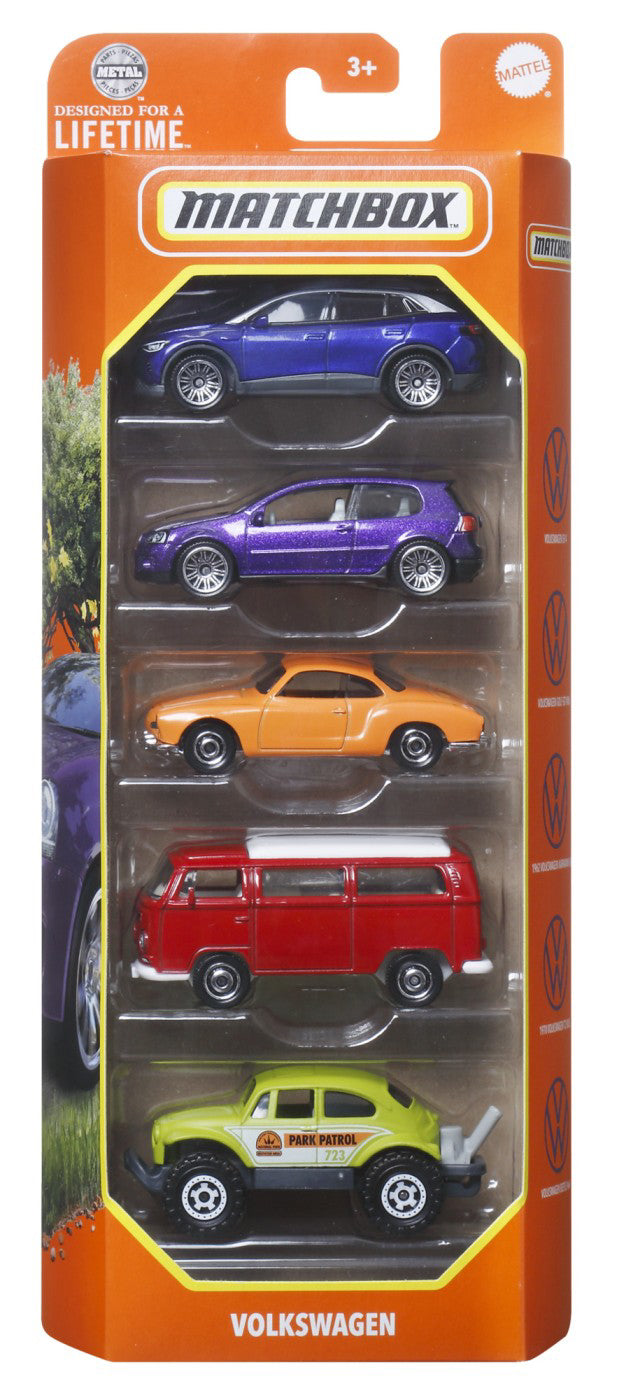 MATCHBOX SET 5 MASINUTE METALICE MBX VOLKSWAGEN SCARA 1:64