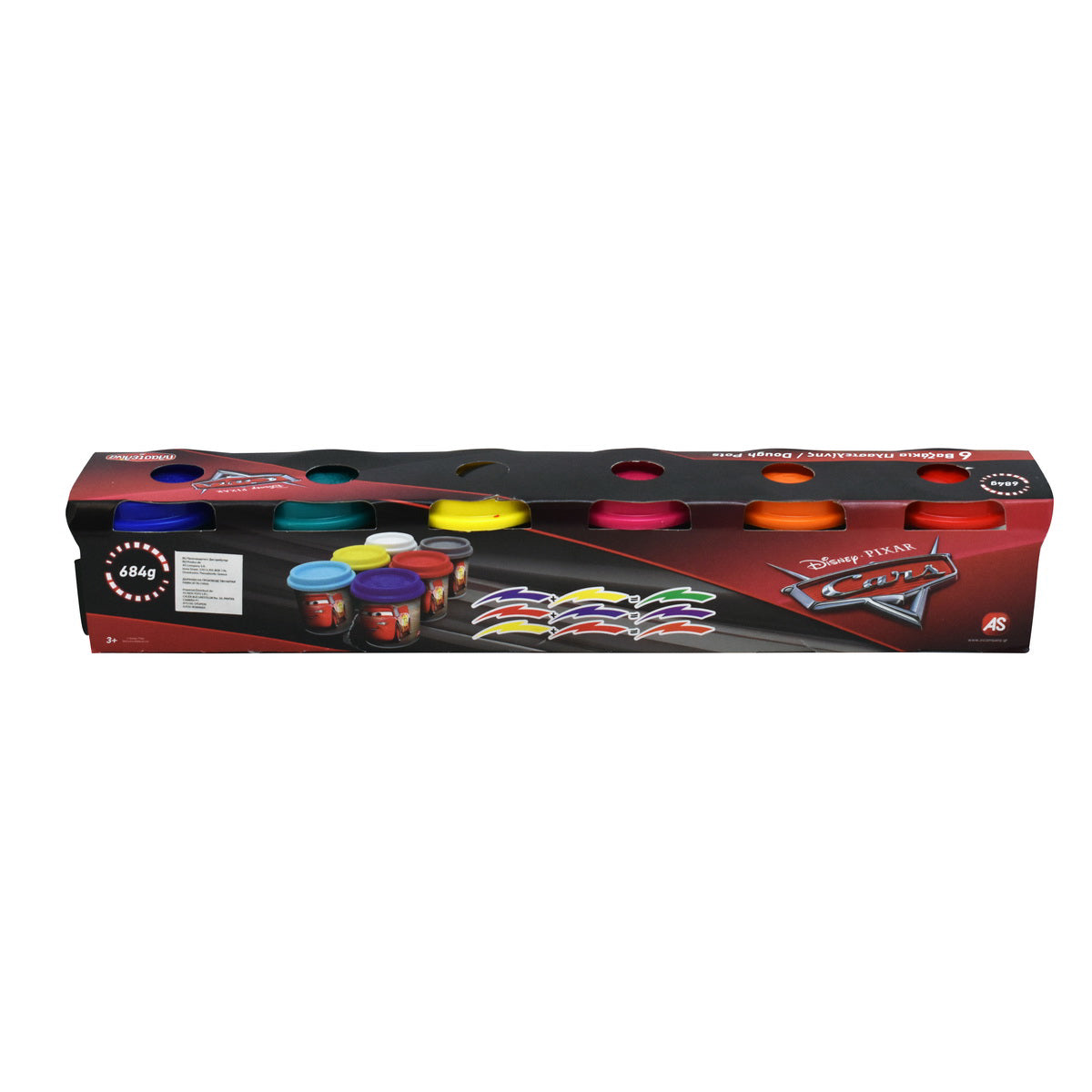 SET 6 BORCANASE CU PLASTILINA CARS