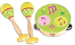 BONTEMPI SET MARACAS SI TAMBURINA DE LEMN