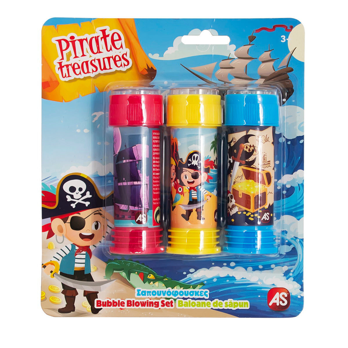 SET PIRATI 3 TUBURI BALOANE DE SAPUN