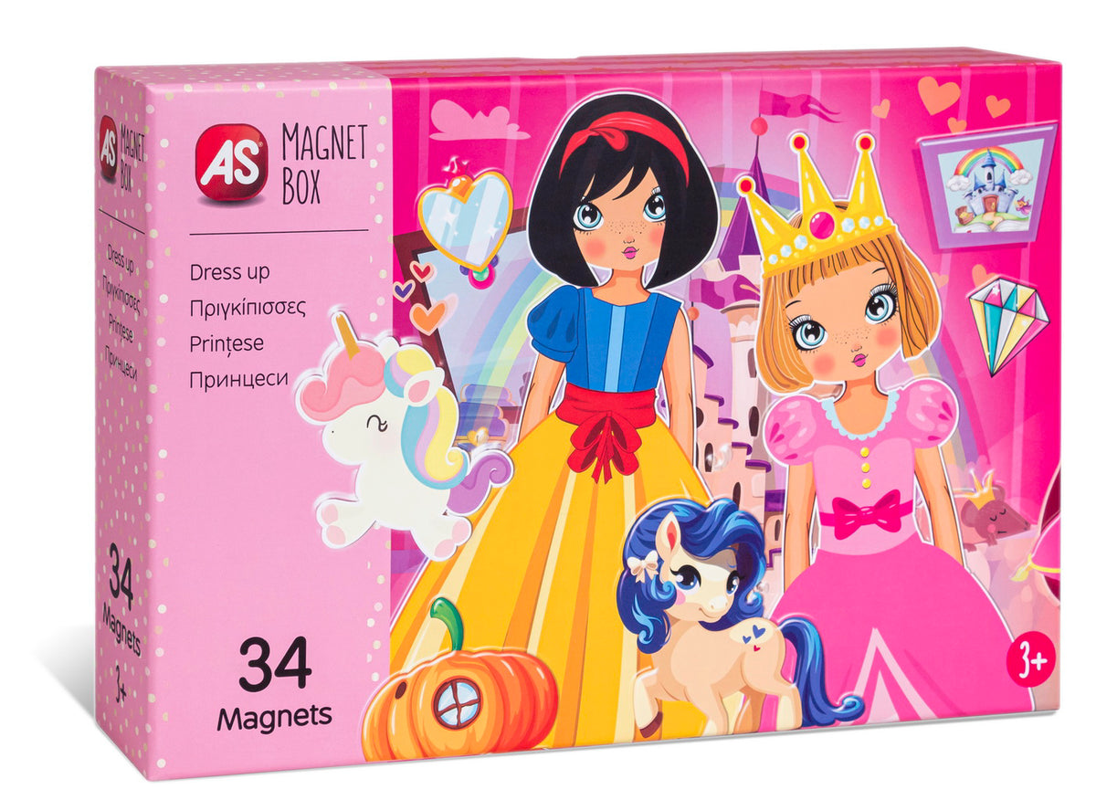 CUTIE MAGNETICA IMBRACA PRINTESELE CU 34 DE PIESE