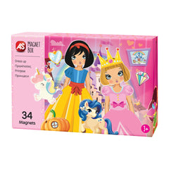 CUTIE MAGNETICA IMBRACA PRINTESELE CU 34 DE PIESE