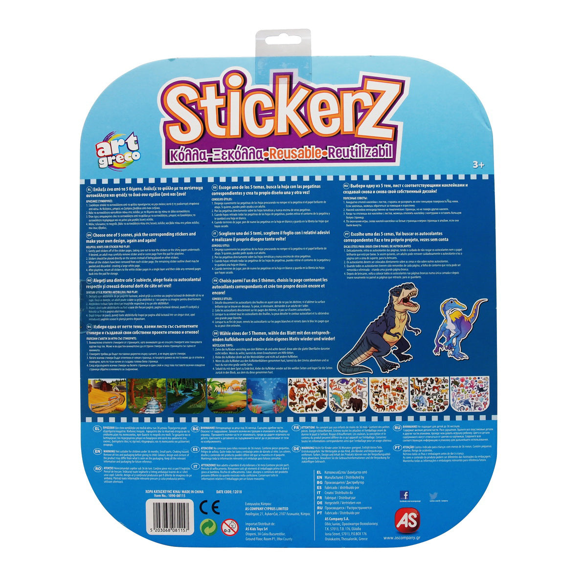 SET 150 DE AUTOCOLANTE STICKERZ REUTILIZABILE CU ANIMALE