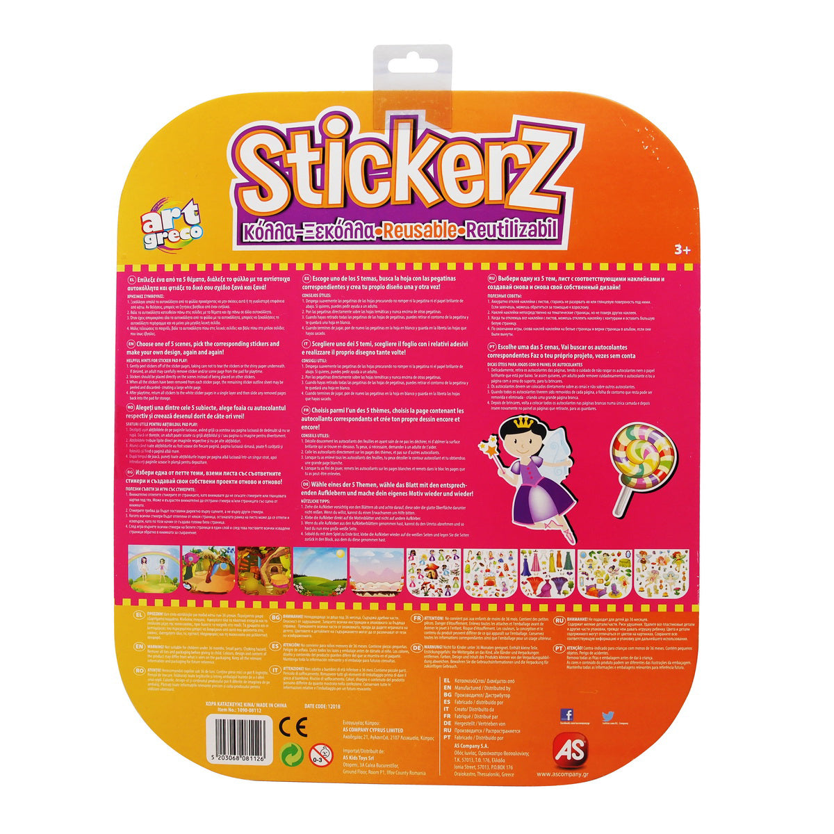 SET 150 DE AUTOCOLANTE STICKERZ REUTILIZABILE CU ZANE