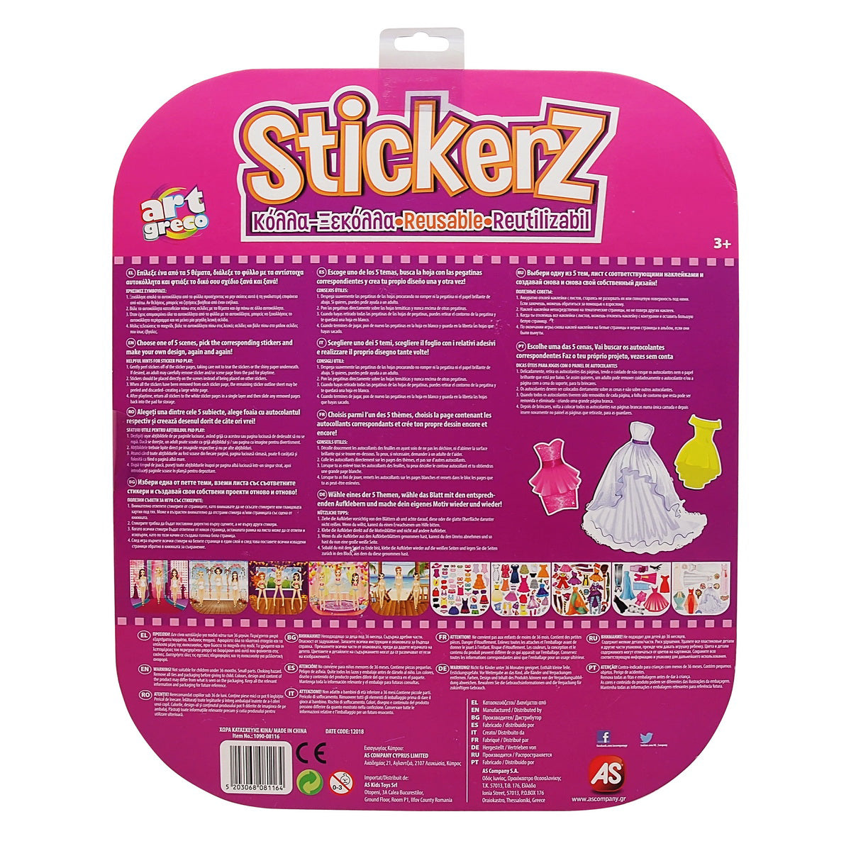 SET 150 DE AUTOCOLANTE STICKERZ REUTILIZABILE MEREU LA MODA