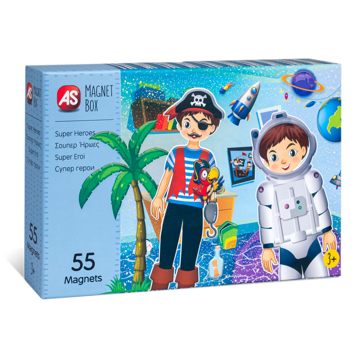 CUTIE MAGNETICA SUPER EROI CU 55 DE PIESE