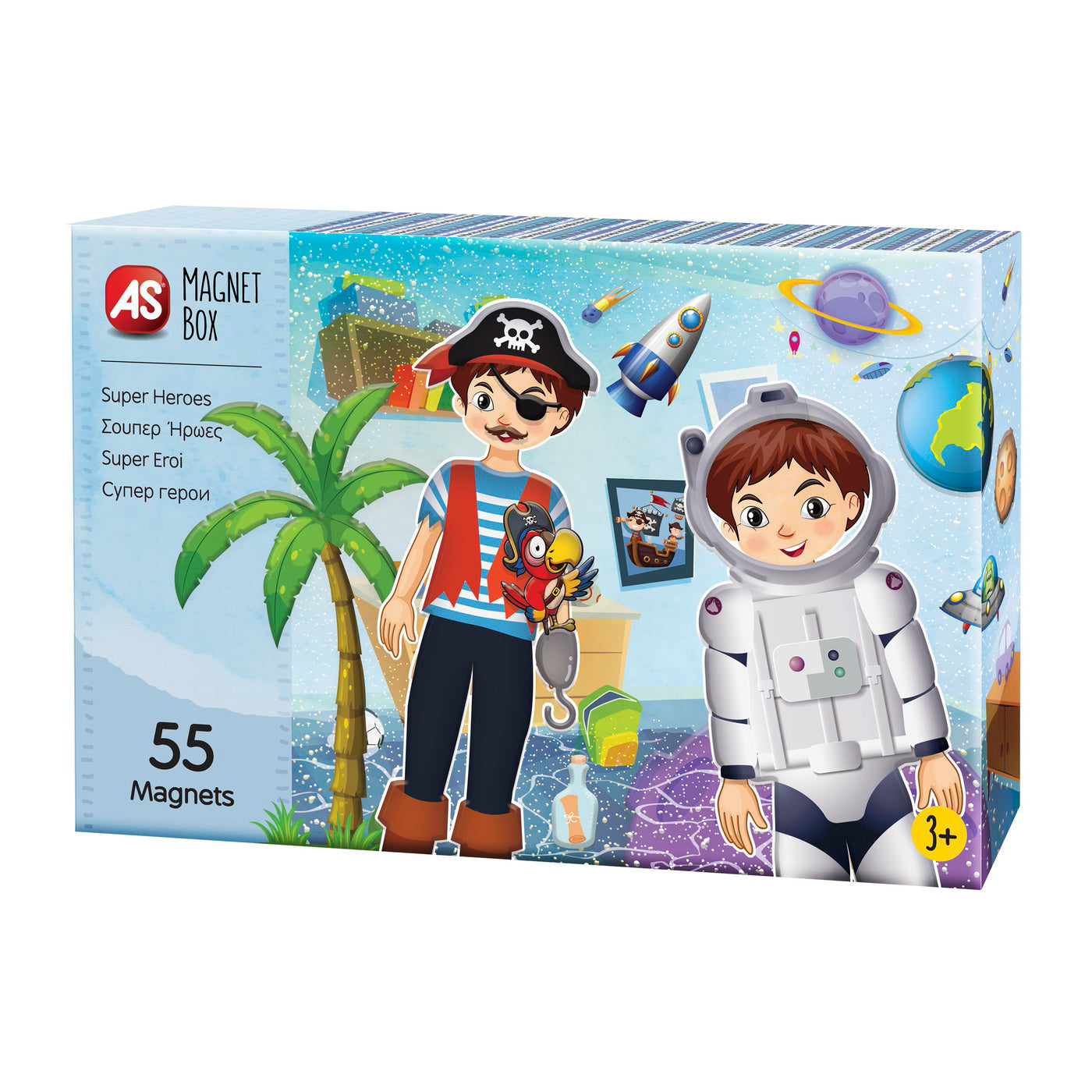 CUTIE MAGNETICA SUPER EROI CU 55 DE PIESE