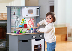 HAPE BUCATARIE CU SUNETE SI LUMINI GRI