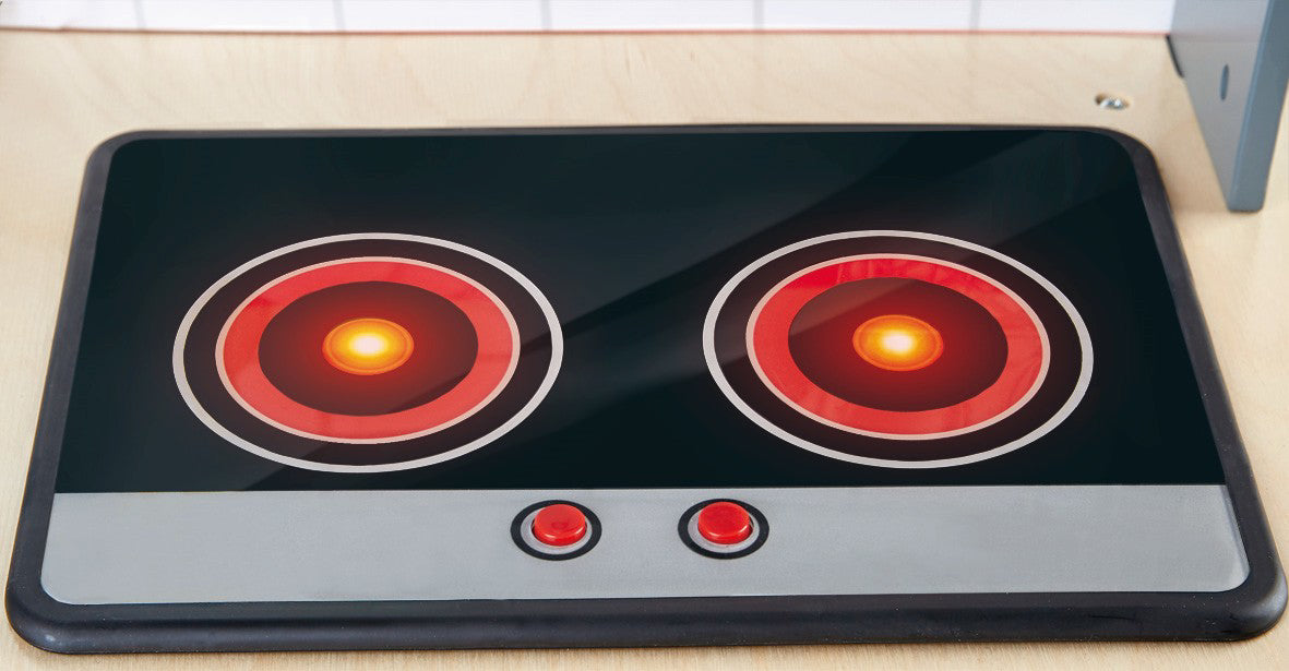 HAPE BUCATARIE CU SUNETE SI LUMINI GRI