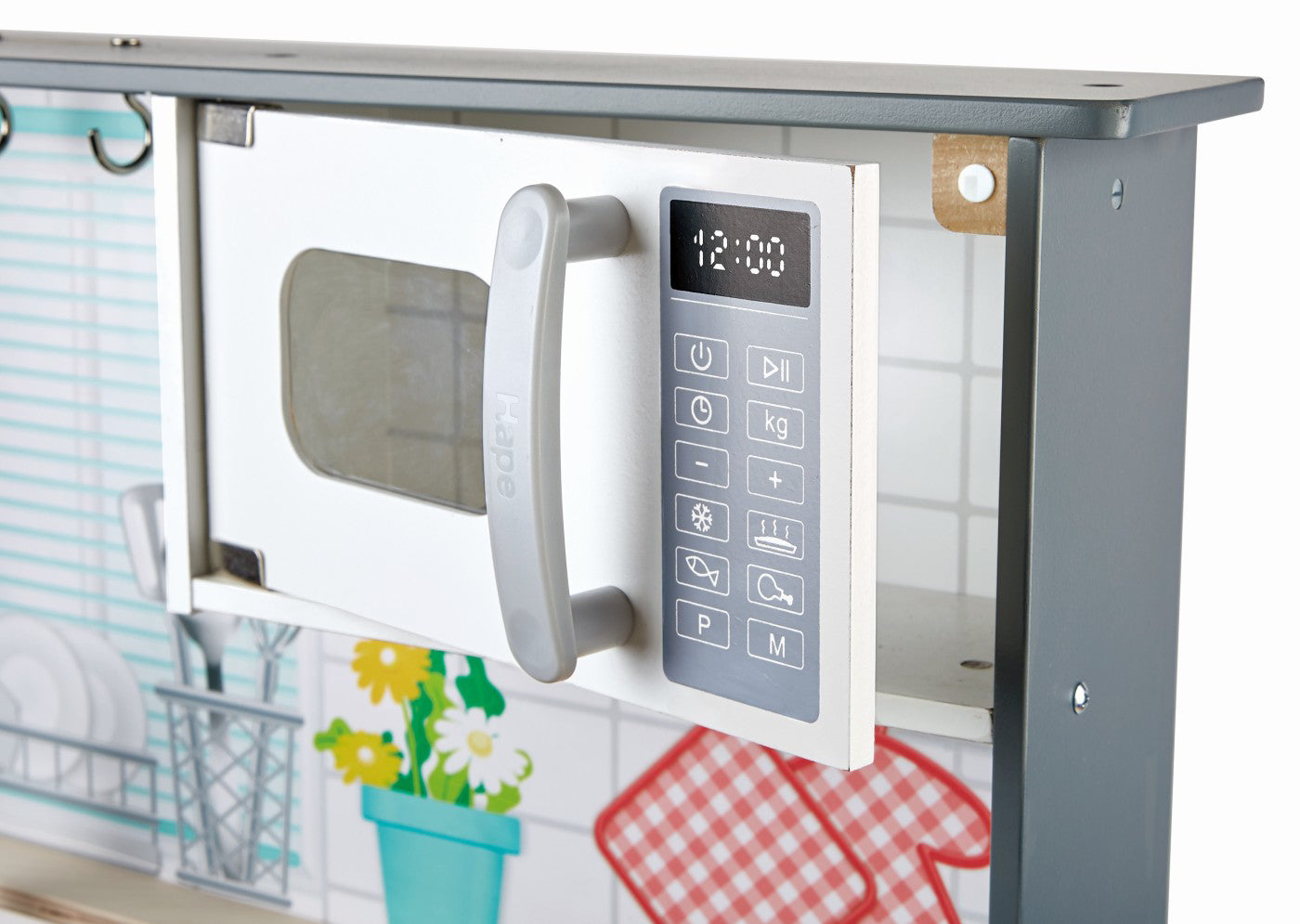 HAPE BUCATARIE CU SUNETE SI LUMINI GRI