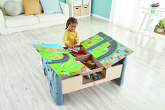 HAPE SET MASA CU LOCOMOTIVA SI 70 DE SINE DE TREN