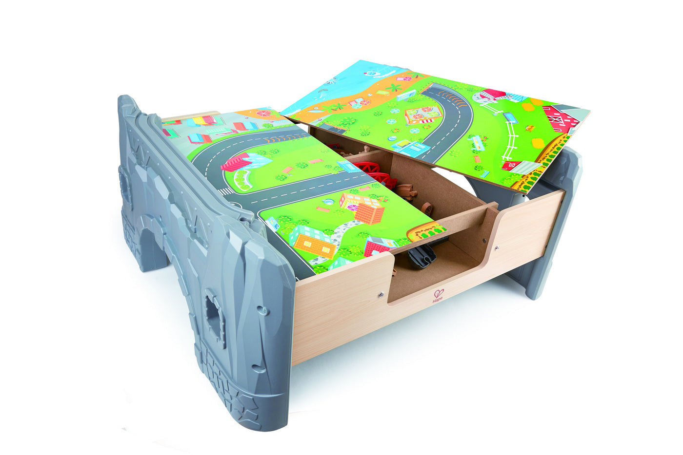 HAPE SET MASA CU LOCOMOTIVA SI 70 DE SINE DE TREN