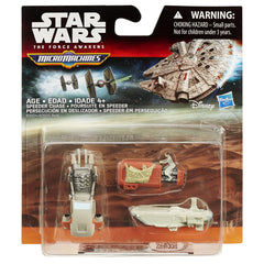 SET 3 FIGURINE MICROMACHINES EPISODUL VII SPEEDER CHASE