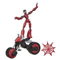 SPIDERMAN FIGURINA FLEXIBILA CU MOTOCICLETA