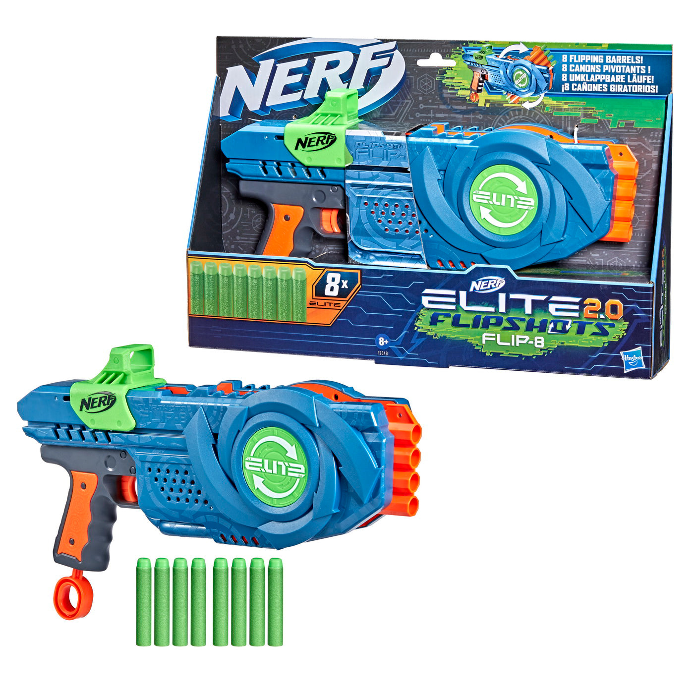 NERF BLASTER ELITE 2.0 FLIP 8 PROIECTILE