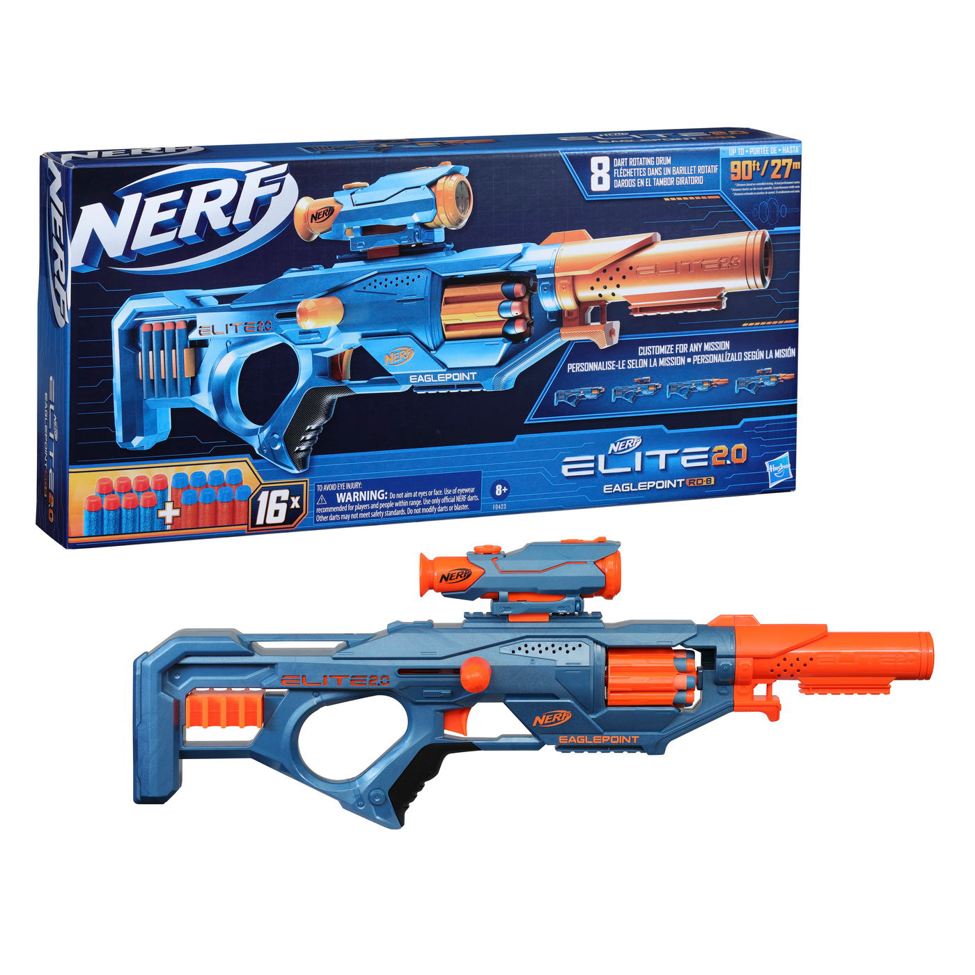 NERF BLASTER ELITE 2.0 EAGLEPOINT RD 8