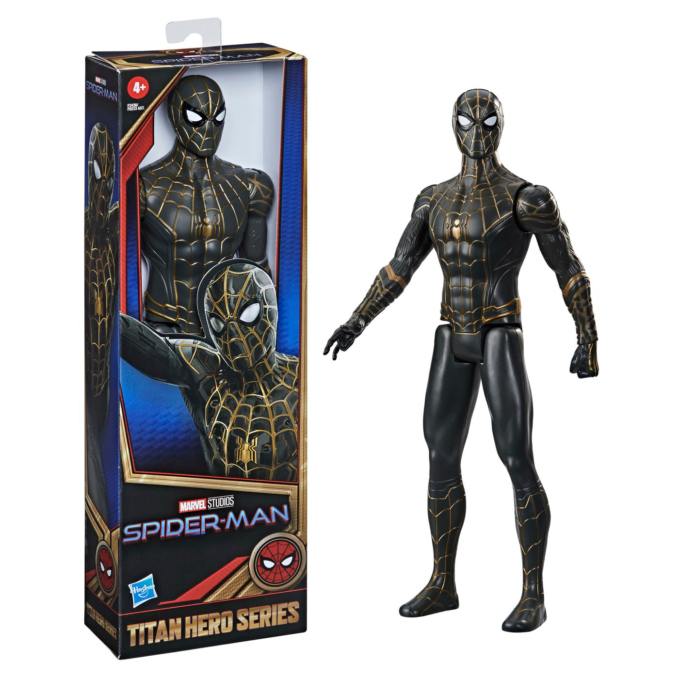 SPIDERMAN FIGURINA SPIDERMAN COSTUM NEGRU SI AURIU 30CM