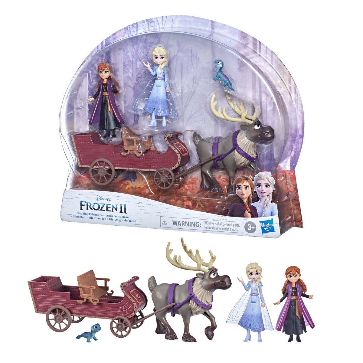 DISNEY FROZEN2 SET PAPUSI ANNA SI ELSA CU SANIE