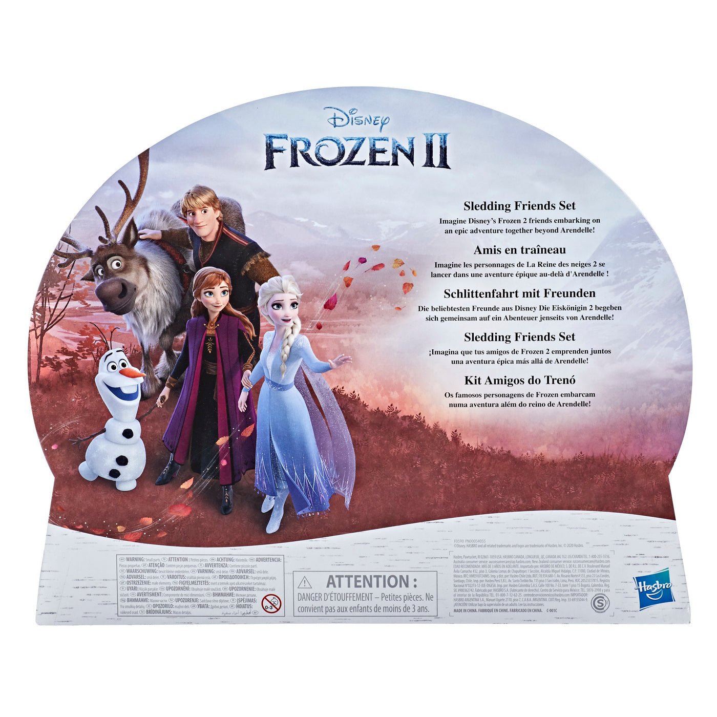 DISNEY FROZEN2 SET PAPUSI ANNA SI ELSA CU SANIE