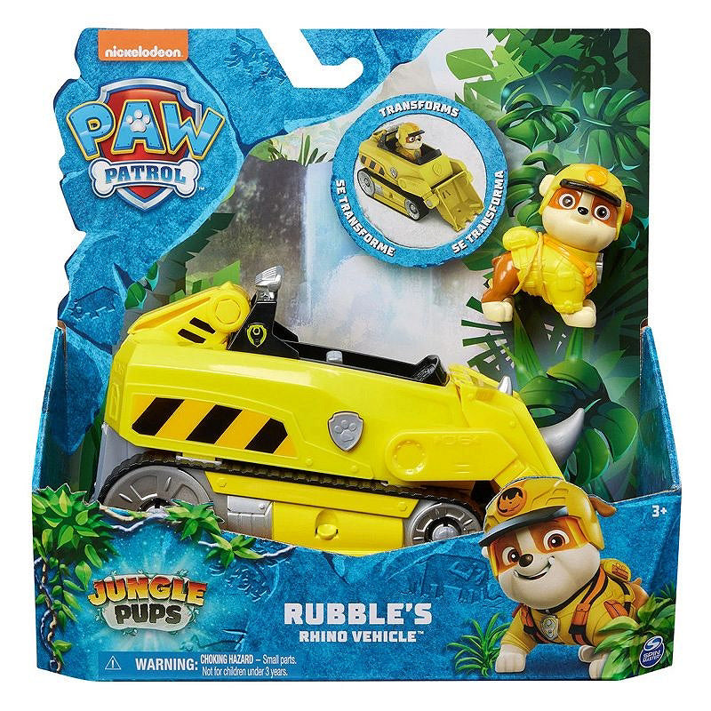 Figurina si Vehicul Paw Patrol Jungle Rubble's Rhino Vehicle, SPM6067778-20143427