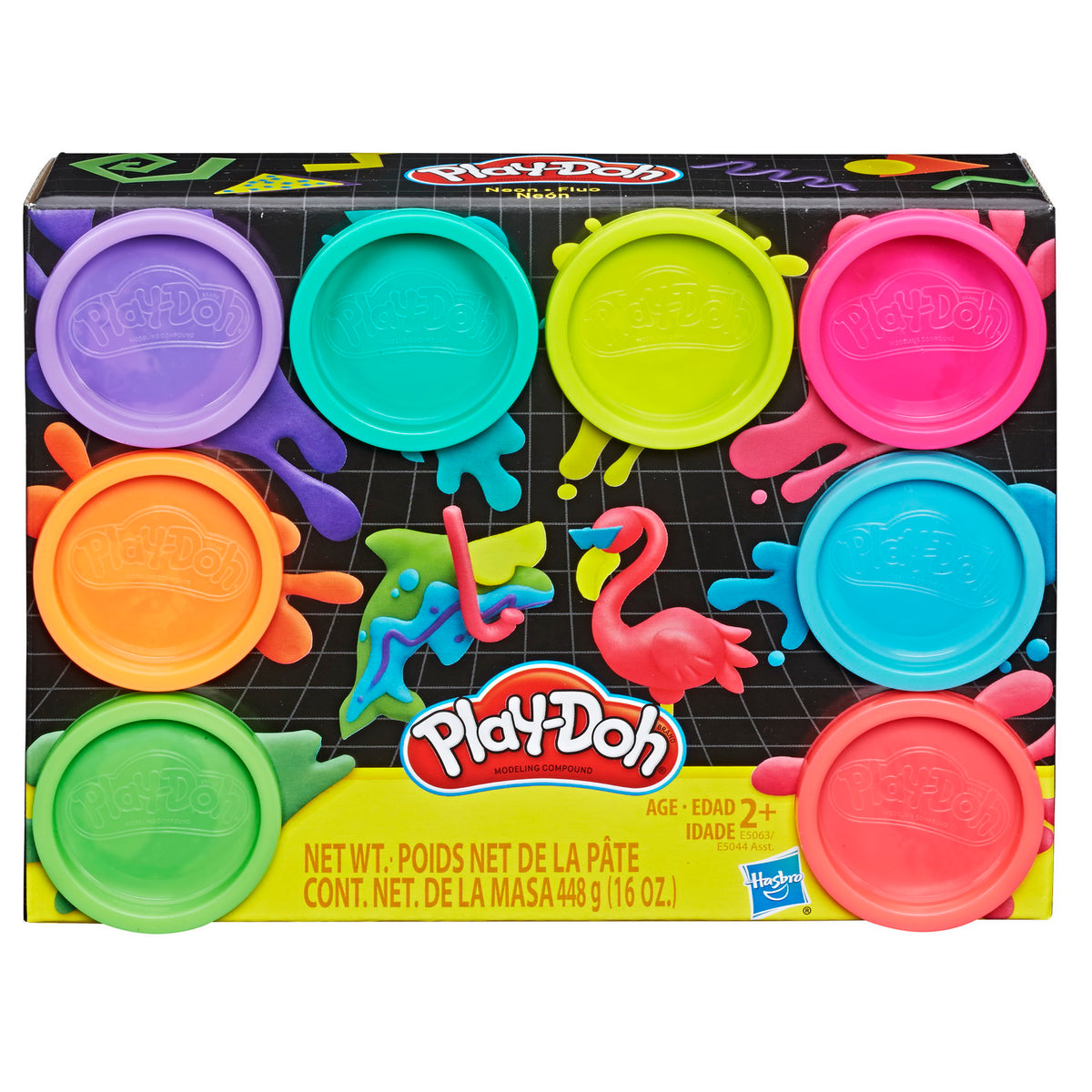 PLAY DOH SET 8 BORCANASE NEON