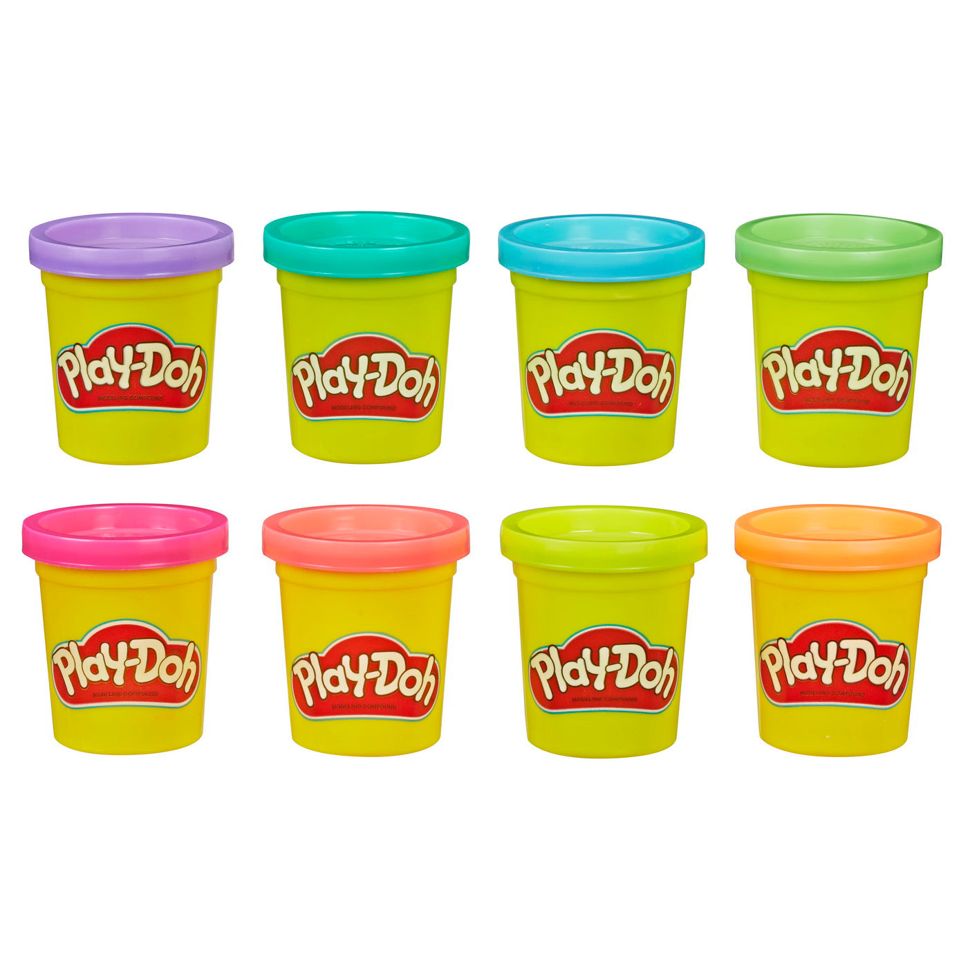 PLAY DOH SET 8 BORCANASE NEON