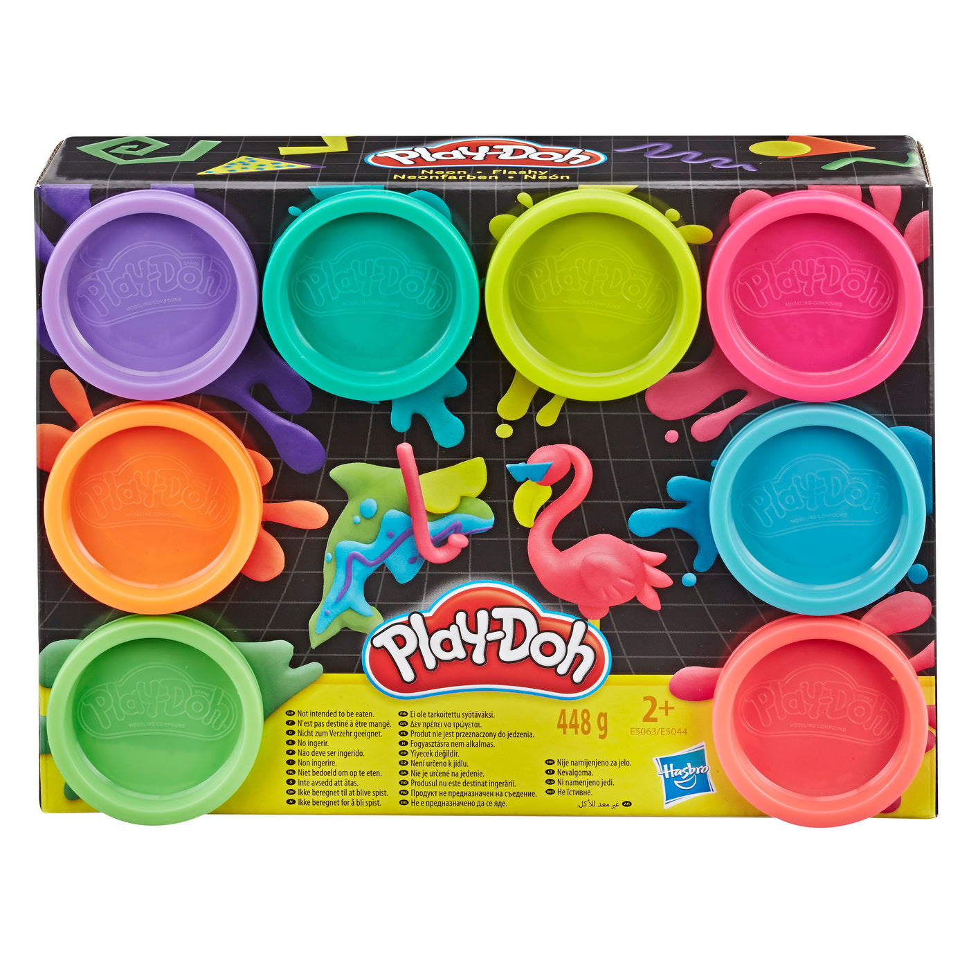 PLAY DOH SET 8 BORCANASE NEON