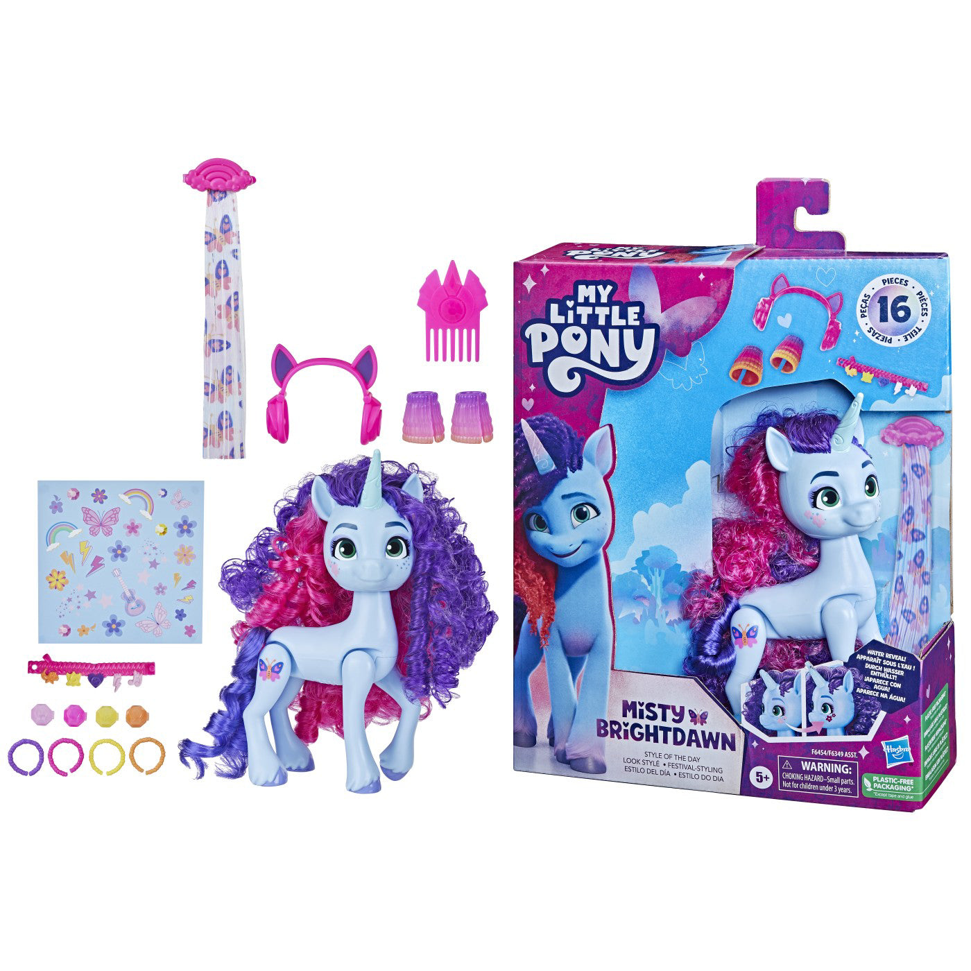 MY LITTLE PONY SET FIGURINA STYLE OF THE DAY MISTY BRIGHTDAWN 14CM