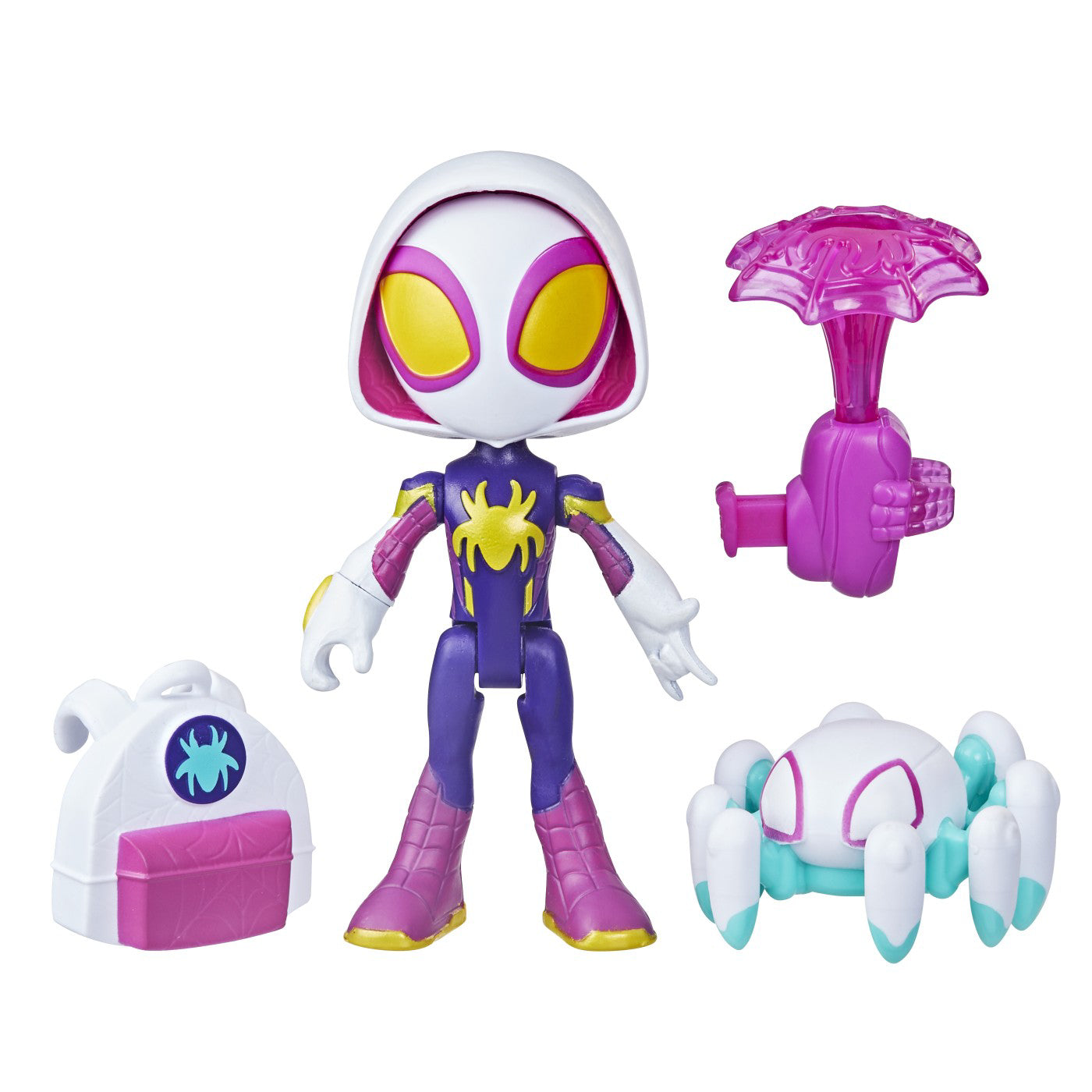SPIDEY PRIETENII EXTRAORDINARI SET FIGURINA GHOST SPIDER 10CM SI ACCESORII