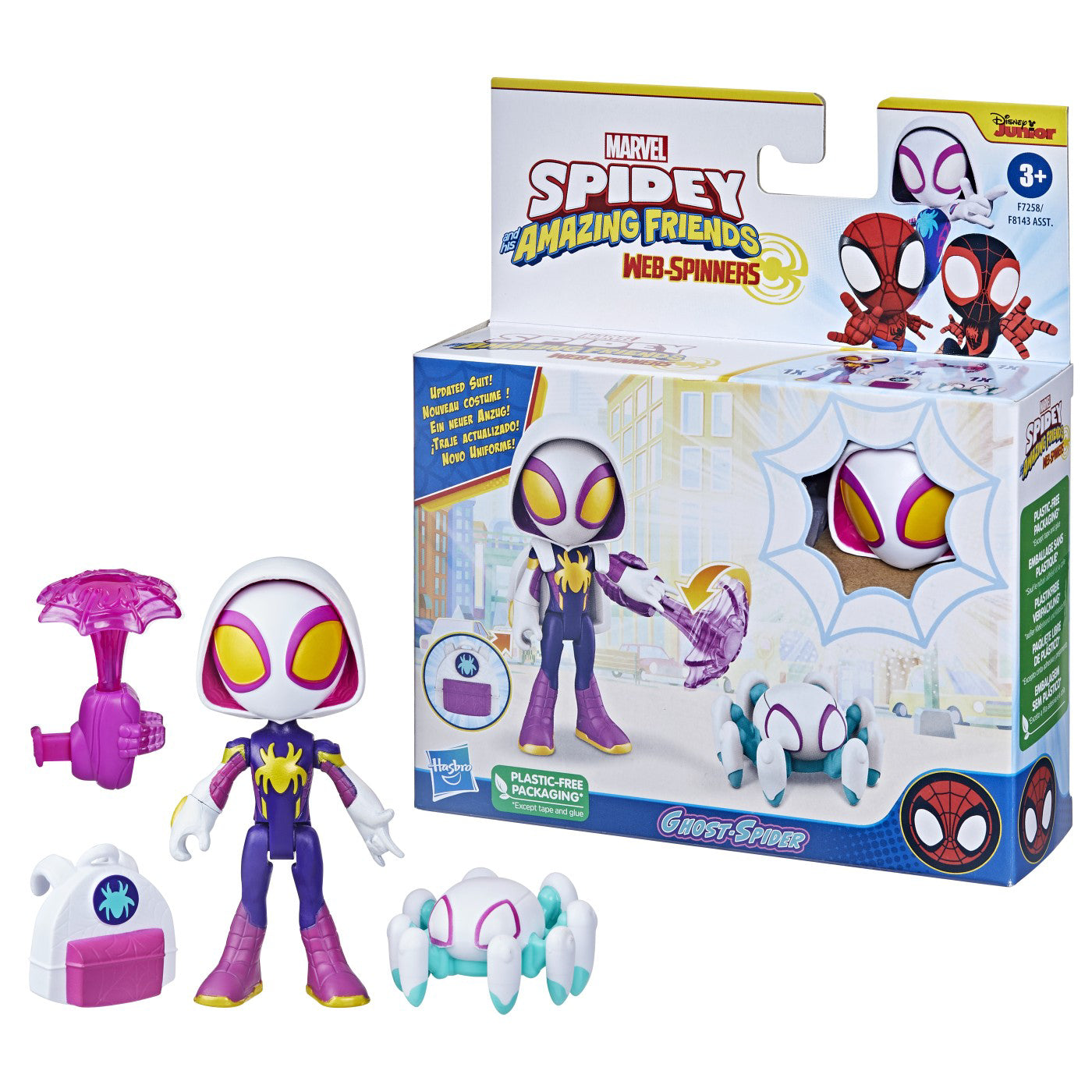 SPIDEY PRIETENII EXTRAORDINARI SET FIGURINA GHOST SPIDER 10CM SI ACCESORII