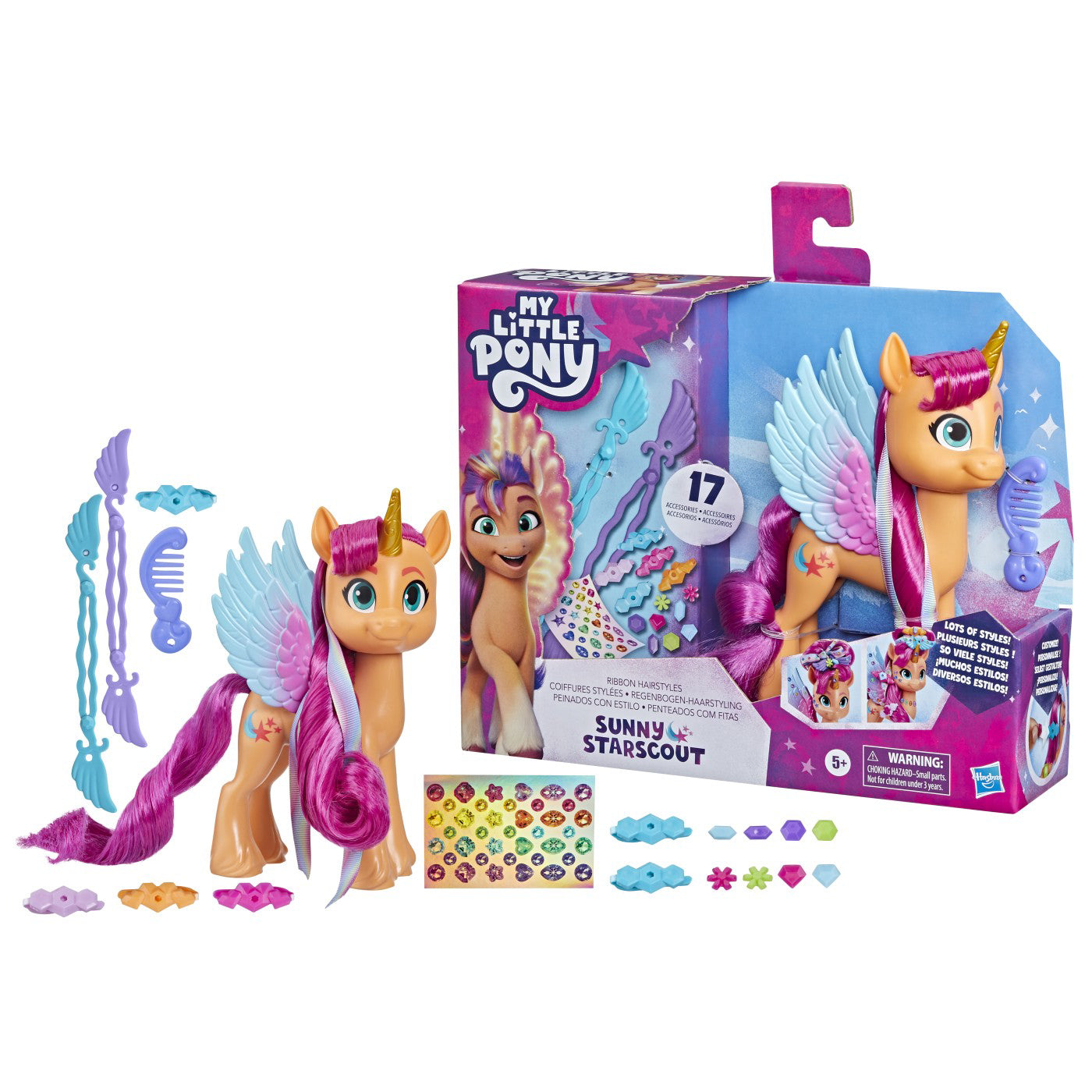 MY LITTLE PONY RIBBON HAIRSTYLES FIGURINA SUNNY STARSCOUT