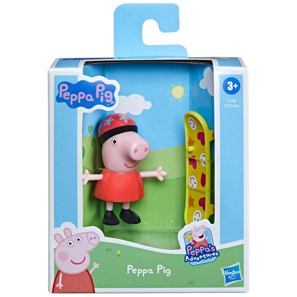 PEPPA PIG FIGURINA PRIETENII AMUZANTI PEPPA PIG CU SKATEBOARD 7CM